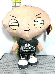Family Guy Stewie Peluche 2010 "Dominación Mundial" MAMÁ Tatuaje 15" Muñeca Camuflada Pantalones - Imagen 1 de 10