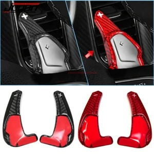 Black & Red Carbon Paddle Shifter For Challenger Charger SRT 2015 2016 2017-23 - Picture 1 of 9