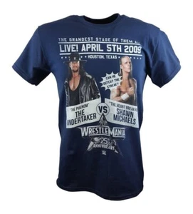 Wrestlemania 25 Shawn Michaels vs The Undertaker WWE Poster T-shirt - Picture 1 of 4