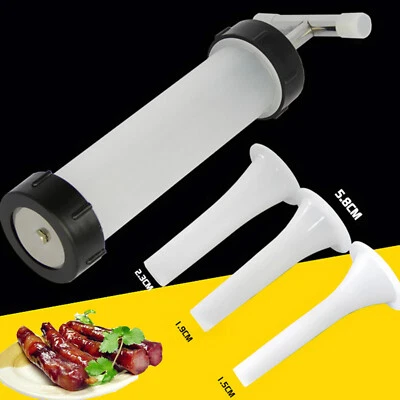 Manual Meat Sausage Maker Homemade Stuffer Sausage Filling Machine Funnels Kits Foto 1 de 4