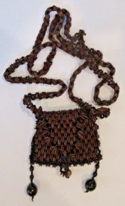 Small Handmade Beaded Cross-body Purse Pouch Change Purse Folk Art Made in Peru - Picture 1 of 5