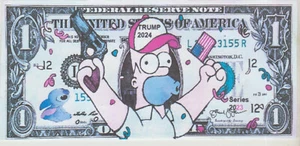 2023 The Simpsons Homer Simpson Stitch Drops in Pro Guns Pro Trump Novelty Bill. - Picture 1 of 2