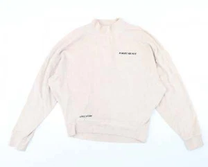 Topshop Womens Pink Cotton Blend Jumper Size 8 - Picture 1 of 12