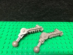 BIONICLE Lego Brand Ball Joint 5x7 Arm dual axle hole x240 32476 Dk Gray (pair) - Picture 1 of 2