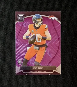 2024 Totally Certified - Bo Nix Rookie Mirror Purple Parallel - Broncos RC QB - Picture 1 of 11