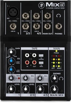 Mackie Mix5 5-channel Compact Mixer - Image 1 of 4