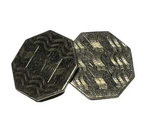 Belais 14K White Gold (Front) CufflinkArt Deco 2.5 Grams( 1-Only) LookAnd Read - Picture 1 of 6
