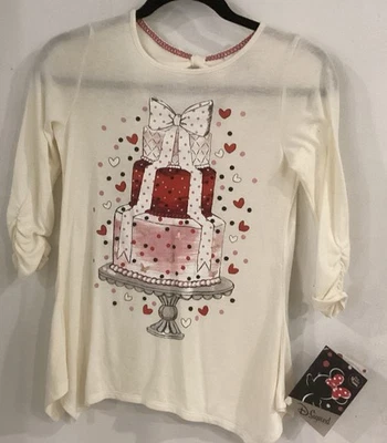 Camisa Top Disney D-Firmada Minnie Rocks The Dots Niña Manga Cuarta Talla M 10-12 Foto 1 de 4