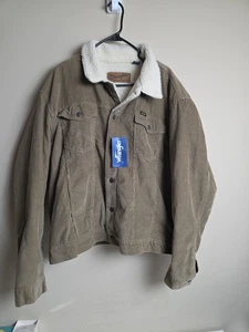 Wrangler Sherpa gefütterte hellbraune Cordjacke XXL neu mit Etikett. Warmhalten.  - Bild 1 von 6