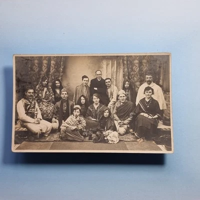 Staffordshire Postcard C1915 Real Photo Church Group Indian Dress - Image 1 of 2
