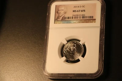 2014 D Jefferson Nickel 5C NGC MS67 6FS Quality - Image 1 of 2