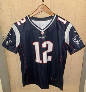 Tom Brady Jersey Womens L New England Patriots #12 Nike On Field Blue NFL - Picture 1 of 4