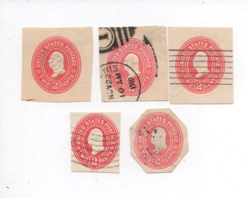 United States used cut square U362 x5 - Image 1 of 1