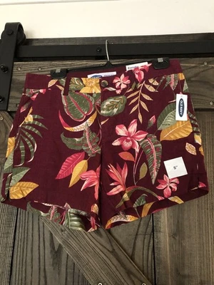 Nuevo con etiquetas Pantalones Cortos de Todos los Días Azul Marino Antiguo Para Mujer Talla 8 Mezcla de Lino Bolsillos Hawaiano Tropical Foto 1 de 4