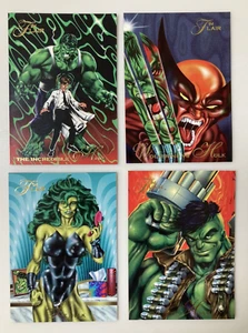 Marvel Comics 94 Flair The Incredible Hulk Konvolut 4 verschiedene Fleer - Bild 1 von 13