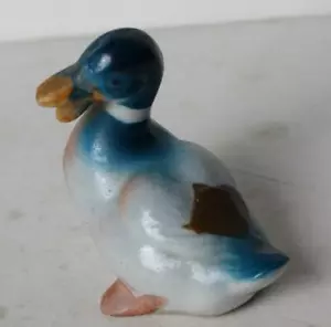 Stockente Figur Miniatur Keramik Porzellan handbemalt Made in Japan Vintage - Bild 1 von 1