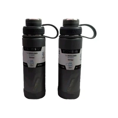 (2) Botella de agua gris pizarra de 20 OZ de EcoVessel Foto 1 de 4