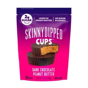 Skinny Dipped Dark Chocolate Peanut Butter Cups, 30 Count - Picture 1 of 2