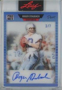 2023 Leaf Pro Set Pure Roger Staubach 1989 Autograph 3/7
