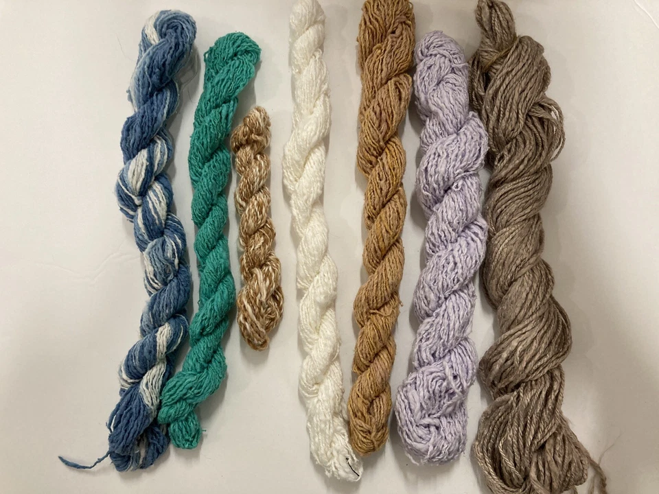 Pack de 7 hilos de algodón hilados a mano Foto 1 de 1