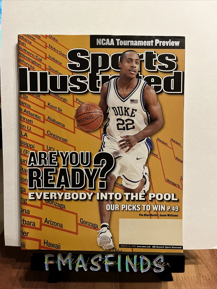 O2 2002 JASON WILLIAMS DUKE баскетбол Sports иллюстрированный 18 марта - Изображение 1 из 1