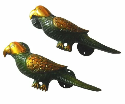 9'' Inches Brass Bird Door Pull Set Parrot Shape Couple Cabinet Handle EK541 Cover