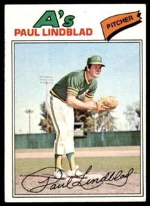 1977 TOPPS PAUL LINDBLAD. OAKLAND ATHLETICS #583 - Picture 1 of 2