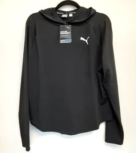 PUMA Black Active HOODIE (L/G - Regular fit) polyester DryCell NEW RA20 - Picture 1 of 6