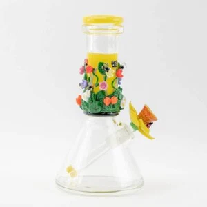 Empire Glassworks Baby Beaker - Spring Flowers - Picture 1 of 5