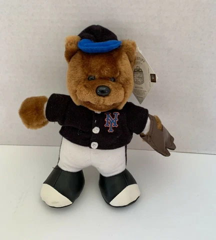 New York Mets Teddy Bear Baseball Glove MLB 2001 Good Stuff Plush 10 Inches Toy Cover