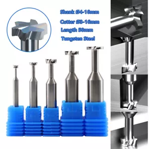 6 Spannuten Schaftfräser VHM-Fräser Vollhartmetall T Nutfräser 4-16mm Schaft - Bild 1 von 63