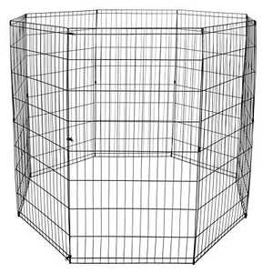 48" Dog Playpen Crate Fence Pet Play Pen Exercise Puppy Kennel Cage Yard 8 Panel - Picture 1 of 11