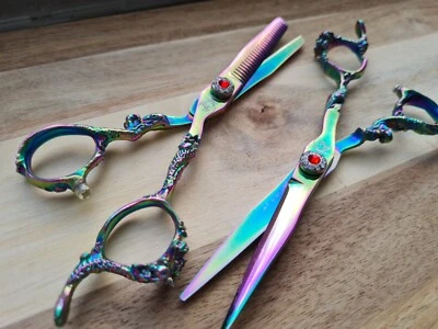 Antikes Regenbogen premium Japanische Profi Friseurscheren Kit | scharfe Klingen - Bild 1 von 4