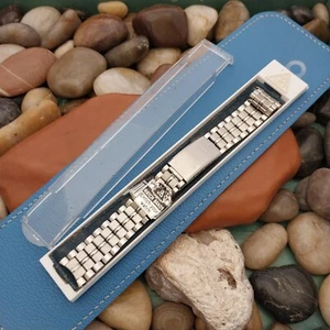 JB Champion Stainless Steel Brick Bullet Link 17.2mm Vintage Watch Band - Picture 1 of 7