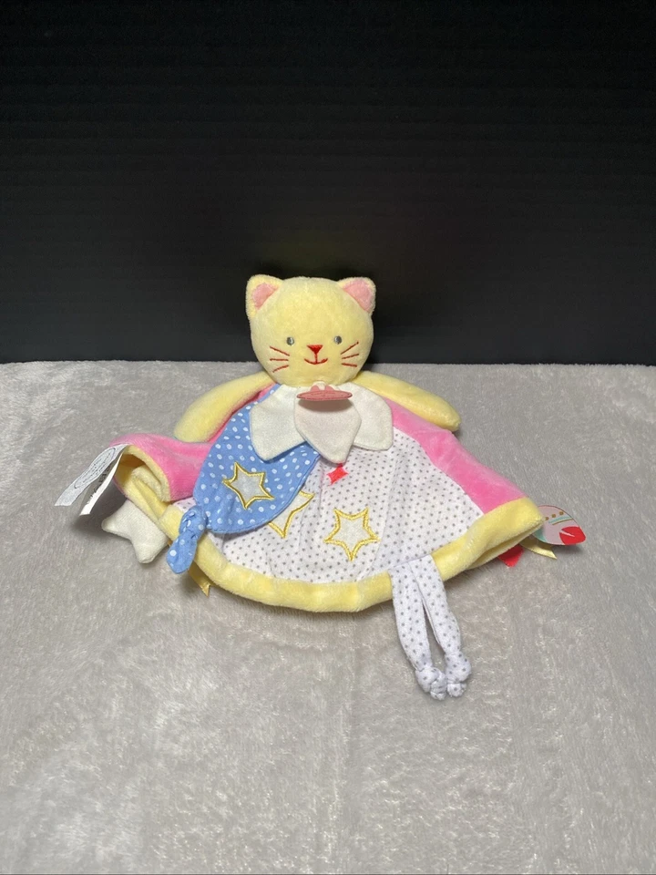 Doudou Et Compagnie Paris Lovey Cat Peluche Gatito Estrellas Manta de Seguridad Etiquetas 7" Foto 1 de 4
