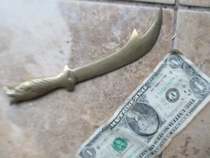 Sehr ausgefallener antiker Brieföffner Messingguss FISCHMOTIV Grabenkunst, Volkskunst - Bild 1 von 7