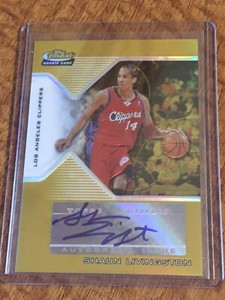 SHAUN LIVINGSTON 2004-05 Topps Finest RC Rookie GOLD REFRACTOR Auto 5/12