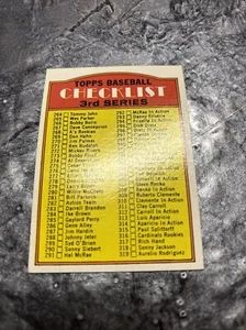 1972 Topps Baseball Series 3 #251 Unmarked Checklist 264-394. sehr guter Zustand - Bild 1 von 9