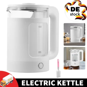Wasserkocher aus Glas Teekocher Water Kettle Wasser Kocher Edelstahl BPA Frei - Bild 1 von 11