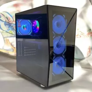 ARGB LED Custom Gaming Desktop PC i7 Computer 16GB RAM 512GB SSD 2GB GPU Win11 - Picture 1 of 20