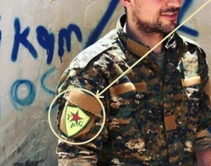 Syria Iraq Anti-Isis کورد PESHMERGA Fighter DAESH WHICKER vêlkrö INSIGNIA: YPG - Picture 1 of 12