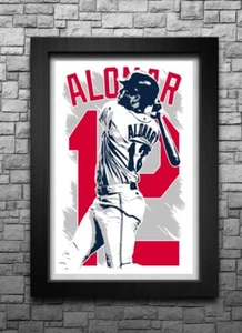 ROBERTO ALOMAR art print/poster CLEVELAND INDIANS FREE S&H! JERSEY  - Picture 1 of 6