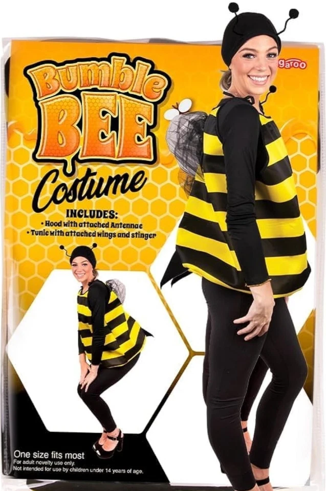 Lot Women's Bumble Bee Adult Costume One Size Fits All Set Of 4 - Image 1 of 4
