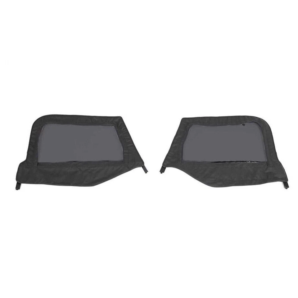 Soft Top Upper HALF Door skins TINTED WINDOWS BLACK 97-06 FOR Jeep Wrangler TJ - Image 1 of 1