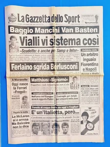 GAZZETTA DELLO SPORT 2 FEBBRAIO 1990 VIALLI-BAGGIO-MANCINI-VAN BASTEN-MATTHAUS - Foto 1 di 1