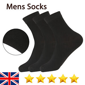 12 Pairs Mens Non Elastic Diabetic Socks Loose Soft Grip Top Adults UK 6-11