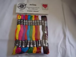 Loops & Threads Embroidery Floss 36 Skeins Mix of Colors NIP - Picture 1 of 4