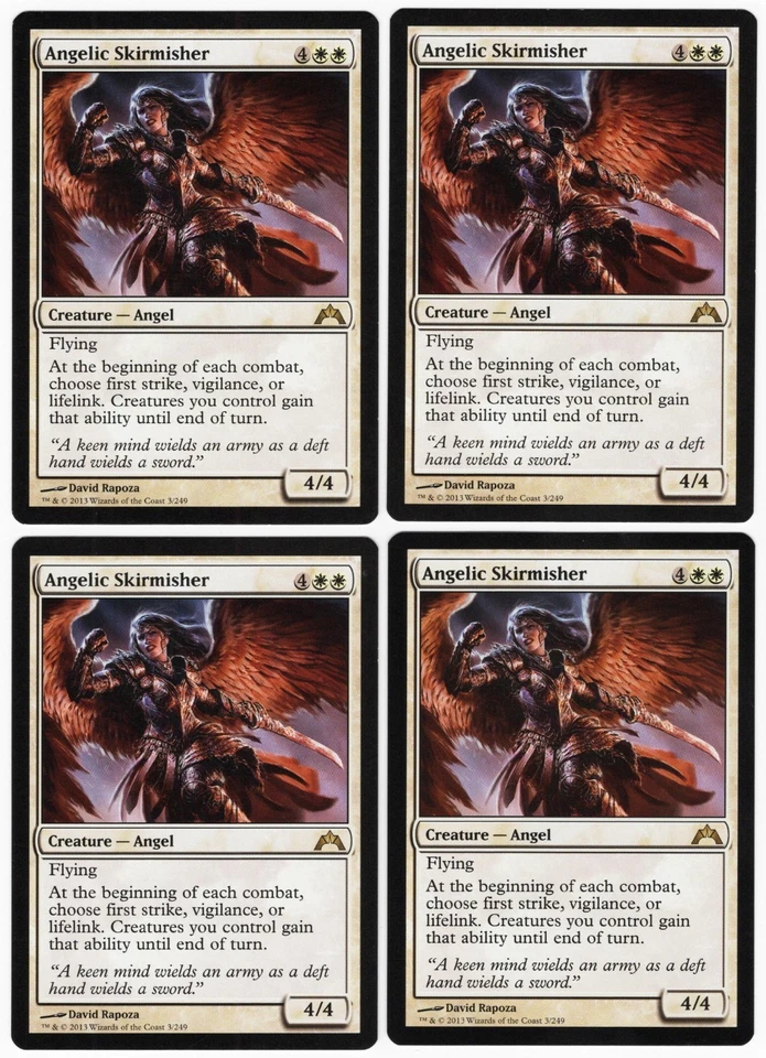 Angelic Skirmisher x4 4x 2013 Gatecrash PLAYSET White Rare Creature MTG NM AZ1 - Image 1 of 2