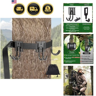 Tree Stand Gear Hangers with 3 Metal Hooks Hunting Accessory Kit - Image 1 of 4