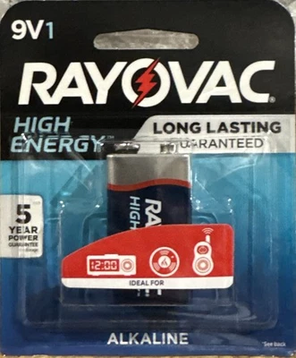 (CASO DE 12) Batería Alcalina Alta Energía Rayovac 9V BB 11/23 Foto 1 de 3